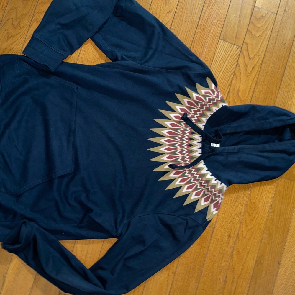Topman Navy Sweater with Geometric Design